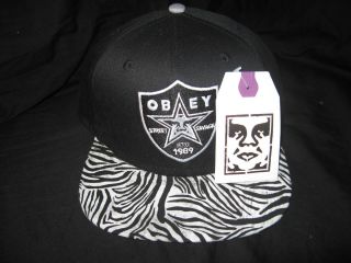 Raiders Custom Brim Zebra Print Snapback Hat Cap Supreme Don C