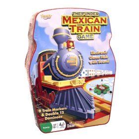 Fundex Mexican Train Dominoes Game Tin Electronic Hub