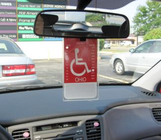 New Handicap Placard Protector Plastic Car Holder