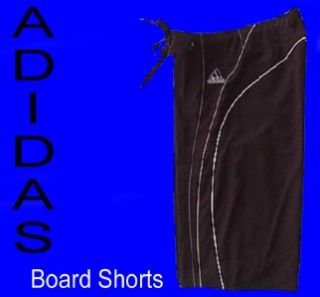 Mens Adidas Black Quick Dry Swim Suit Board Shorts 30