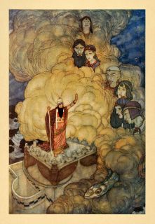 1907 Tipped in Print Edmund Dulac Arabian Nights Tales Fantasy Persia
