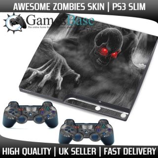  Zombies PS3 Slim Skin Stickers 2 Controller Skins PS3 Slim 1