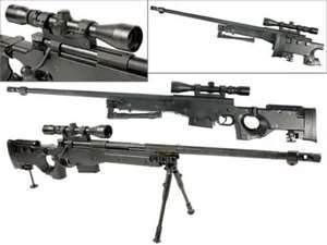 Airsoft Gas Sniper Rifle Well G96 D L96 awf AW338 w Scope and Bipod