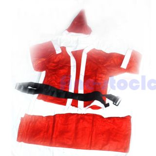 Disposable Merry Christmas Santa Claus Suit Set Cosplay Costume Cloth