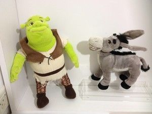 Shrek and Donkey Plush Doll Toy Lot Universal Studios