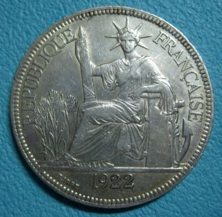  French Indo China Piastre 1922 Silver