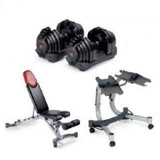 Bowflex SelectTech 1090 Dumbbells and Stand and Bowflex 5 1 Bench