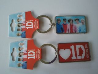 Official One Direction 1D Double Sided Key Ring Brand New