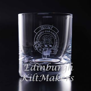 Campbell Clan Crested Crystal Whiskey Glass Burns Crystal Whisky