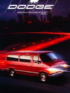 1991 Dodge RAM Wagon Van Deluxe Sales Brochure