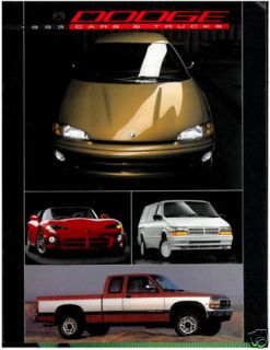 1993 Dodge Car Sales Brochure Caravan Daytona Shadow