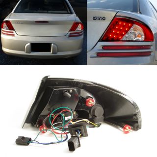 01 06 Dodge Stratus 4DR Red Clear Philips LED Perform Tail Lights