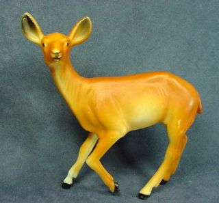 Deer Figure Doe Vintage No Name Hong Kong Hard Plastic Hollow Figure