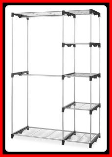 New Double Closet Dual Hanging Rods and 5 Shelves 2DaysShip
