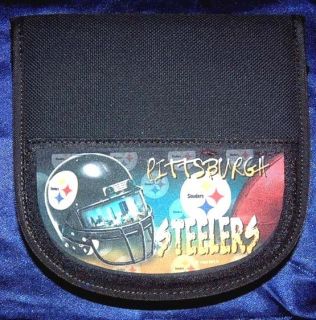 CD DVD Case PITTSBURGH STEELERS Leather nylon heat embossed NEW
