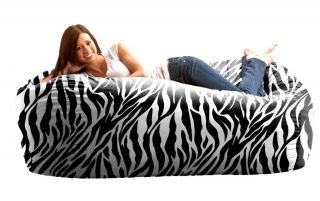 Memory Foam Chair Media Lounger Available in Zebra and Black Twill
