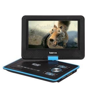 inch Blue Portable DVD Player with TV USB Card Reader Radio Games