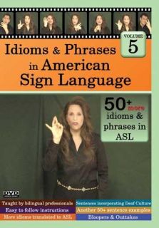 ASL American Sign Language Idioms Phrases 5 DVD ROM