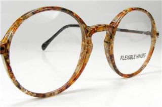 Demi Amber Marble Round Vintage Dollond & Aitchison UK Retro Eyeglass