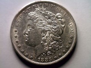 1883 s Morgan Silver Dollar Choice About Uncirculated Nice Original