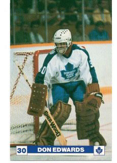 1980s Toronto Maple leafs team issued photo postcard Don Edwards