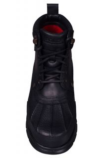 Polo Ralph Lauren Mens Boots Burson Black Leather 8121679293H2 Sz 8 M