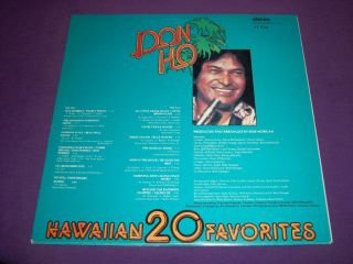 Don HO 20 Hawaiian Favorites RARE 12 Vinyl LP Record Near Mint Ahed