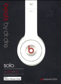 Dr Dre Beats White Solo by Monster with Control Talk Playback Control