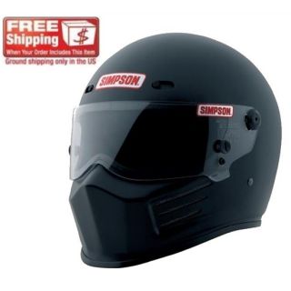 New Simpson Super Bandit Racing Helmet SA10, Flat Black 7 5/8