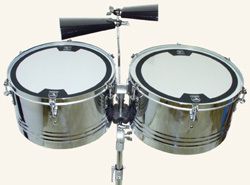 Bauer Timbales 14 15 Timbale Drums Stand 2 Cowbells