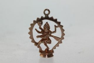  14k Gold 3D Solid Indian Hindu The Lord Shiva Charm Pendant