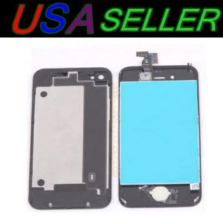 Screen Digitizer LCD Full Assembly for iPhone 4 4G GSM at T Plating