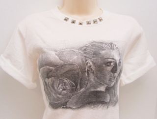 Artist Alex Krasky Studded T shirt (Bebe Zeva) Size S M L Small Medium