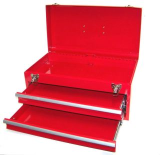  20 Metal Tool Chest Toolbox Cabinet 2 Drawers Storage Tool Box