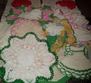 Hand Crocheted Doilies Dresser Scarves Lots of Styles
