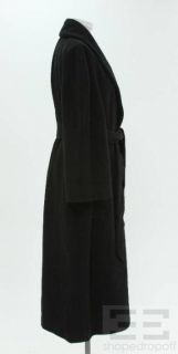 Donna Karan Black Cashmere Long Coat Size M