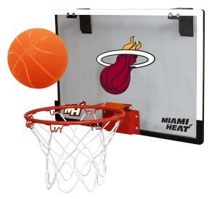 NEW NBA Miami Heat Game On Indoor Basketball Hoop & Ball Set