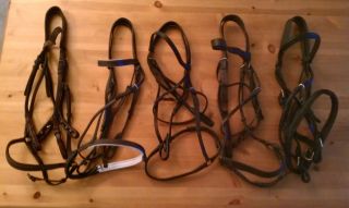Brown Bridle with drop noseband. Marked Cathlon Brand (??) and