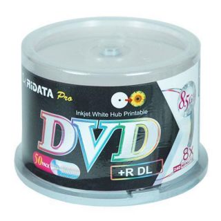  8x DVD+R White Inkjet Double Layer Hub Printable Dual DL 8.5GB Disk