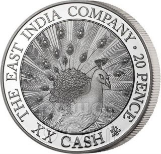 XX Cash East India Company Silver Coin 20 Pence Saint Helena Ascension
