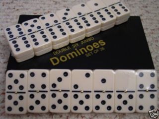 Double Six Jumbo Dominoes with Spinners Case Ivory