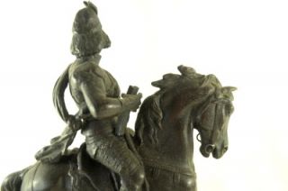  Figure on Horse Quentin Durwood by Walter Scott Signed Laurent
