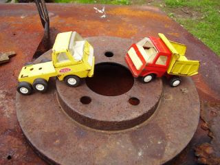  Pair of Steel Toy Trucks Smaller Sized One Tonka