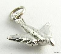 Dove Charm Flying Bird Relgious Peace Hope Sterling Silver Estate