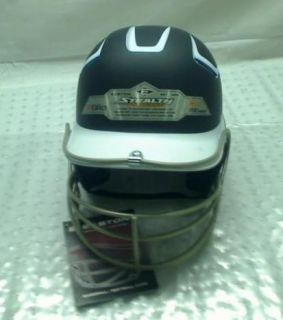 Easton Two Tone Stealth Grip Batting Helmet with Mask Navy White