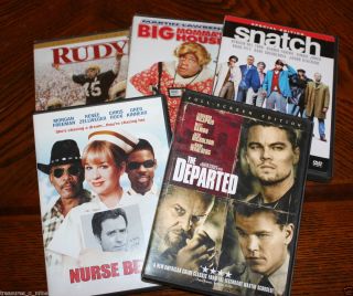 DVD Movie 5 Pack The Departed Nurse Betty Snatch Rudy Big Mommas House