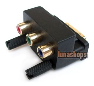 DVI 24 5 Male to 3 RGB RCA AV Female Adapter Converter for PC Cable