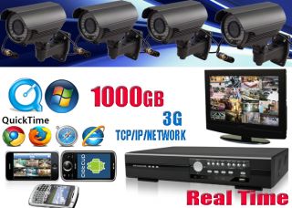  Zoom Camera 4CH CCTV Home Security DVR System 1500GB HDD