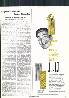 1951 Ad Devillbiss Atomizer Perfume Bottle Dunhill Cigarette Lighter