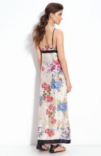 eci charmeuse floral silky maxi dress 10 an empire waist maxi dress in